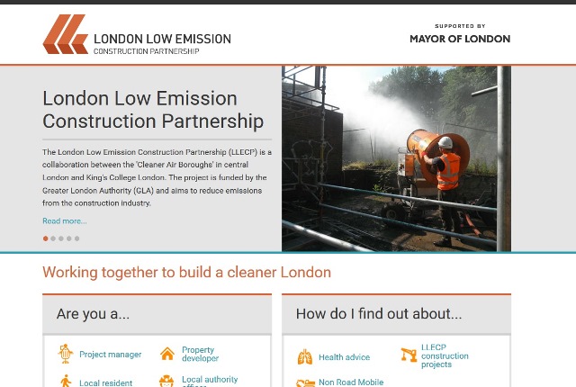 London construction sector air quality site launched