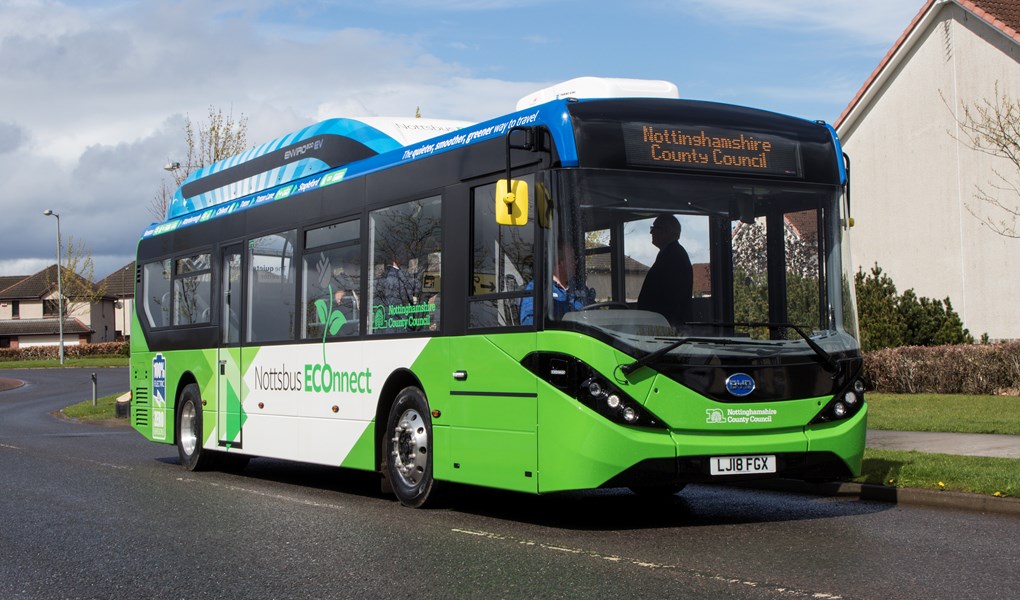 Nottinghamshire receives first of two electric buses