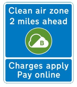 Clean Air Zone signage outlined