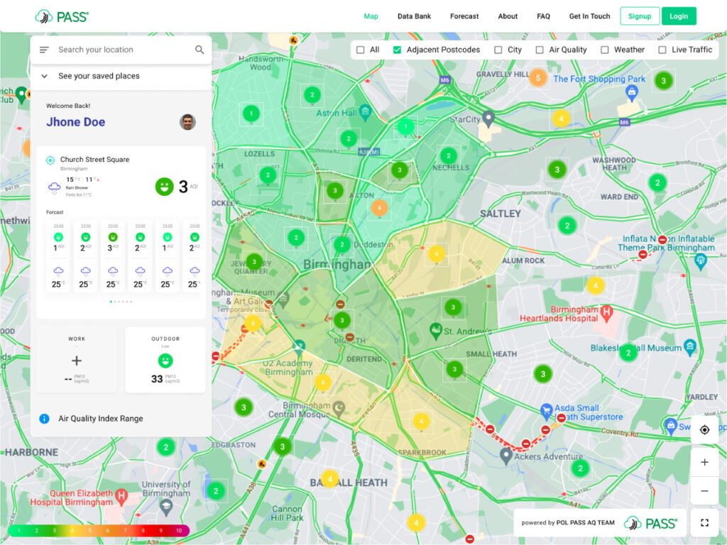 New app to offer air pollution advice by postcode using AI