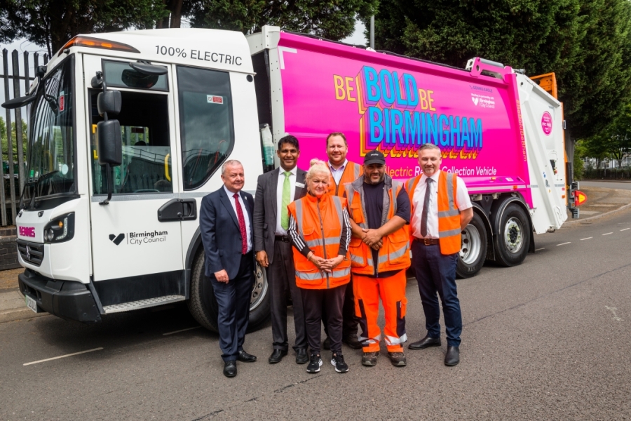 Zero-emission bin lorry lands in Birmingham