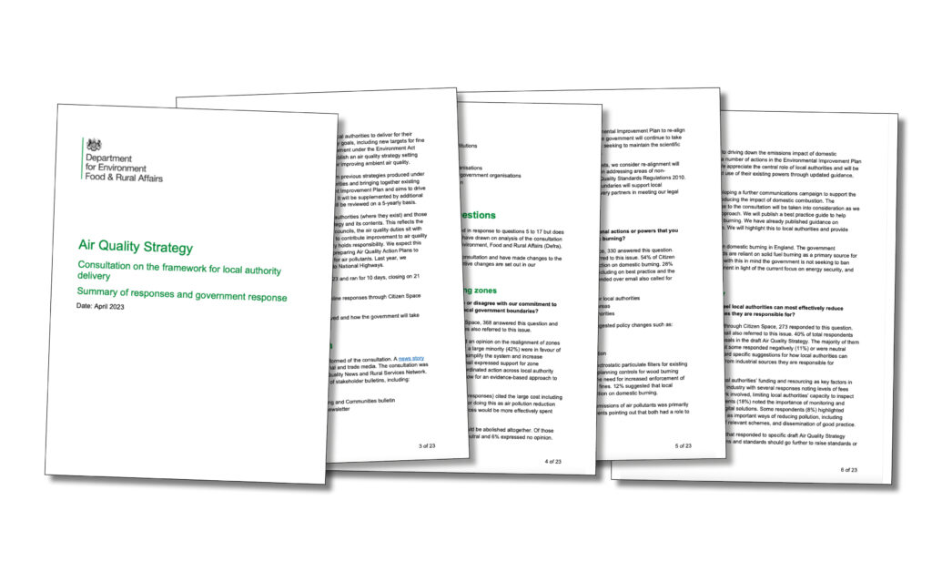 DEFRA publish summary of responses to Air Quality Strategy Consultation