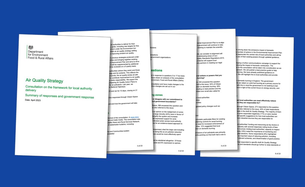 ADEPT comment on the Air Quality Strategy consultation