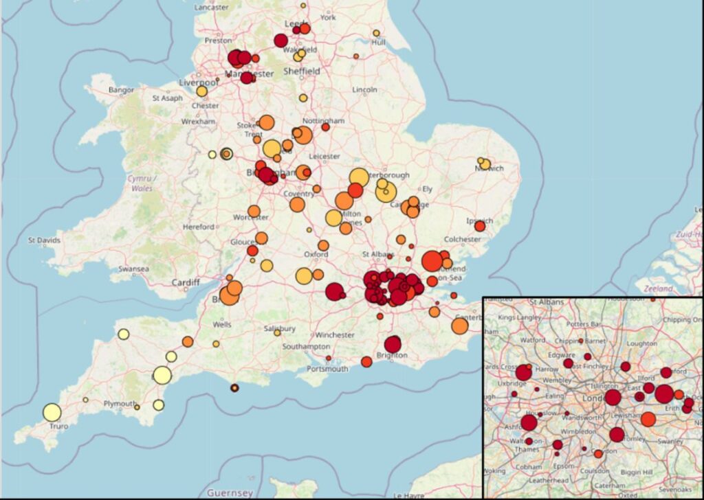 86% of new schools in England will be in areas breaching WHO limits
